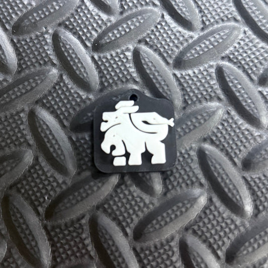 Chimera Studio keychain charm featuring a detailed mythical creature design on a metal keyring.