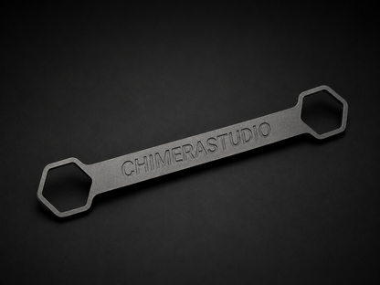 CHIMERA STUDIO V2 Magnetic License Plate Bracket attached to vehicle front, showcasing easy magnetized mounting for license plates.