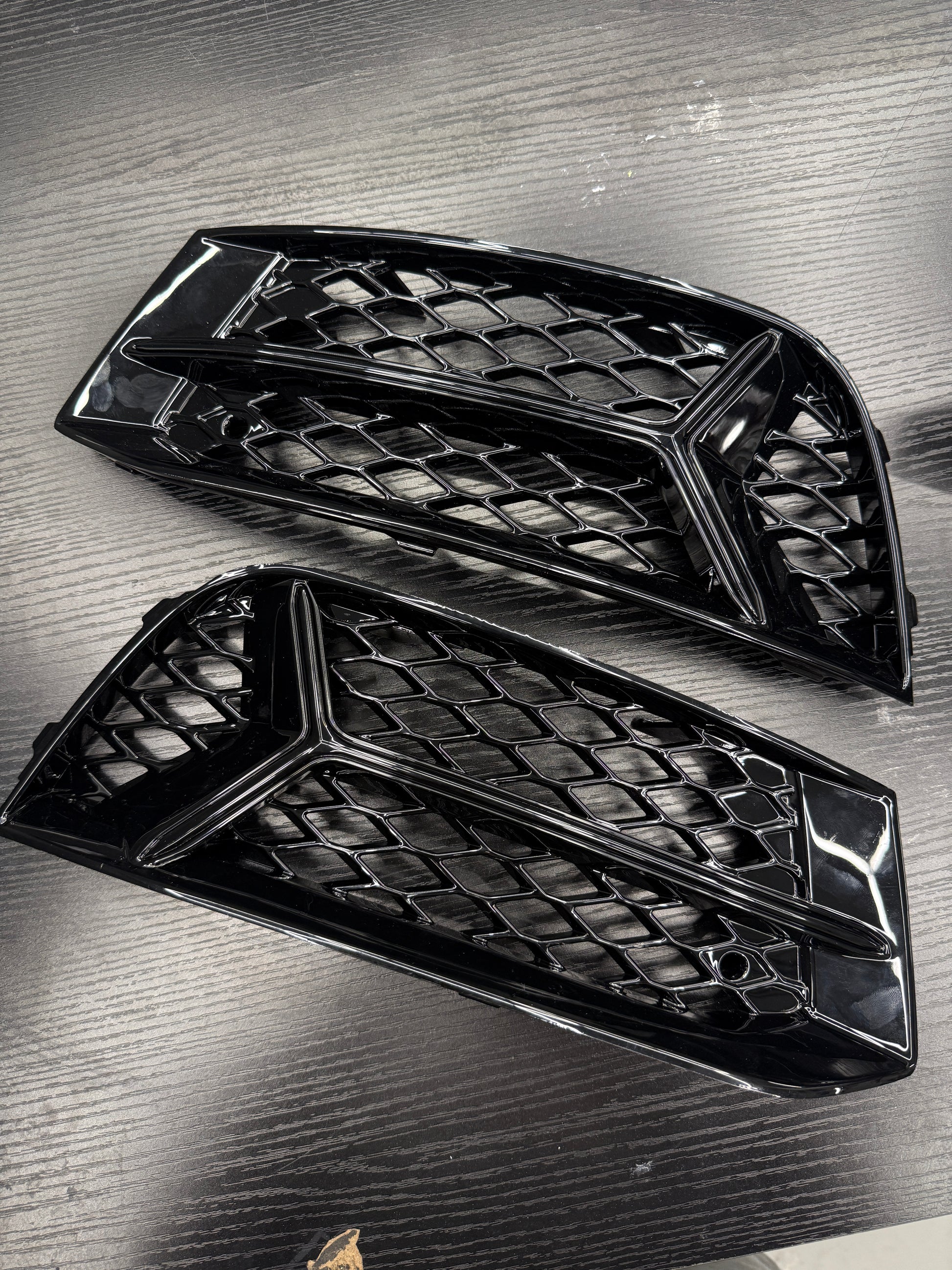 Chimera Studio preorder A3 front bumper brake duct kit with right and left ducts, designed for enhanced cooling and vehicle performance.