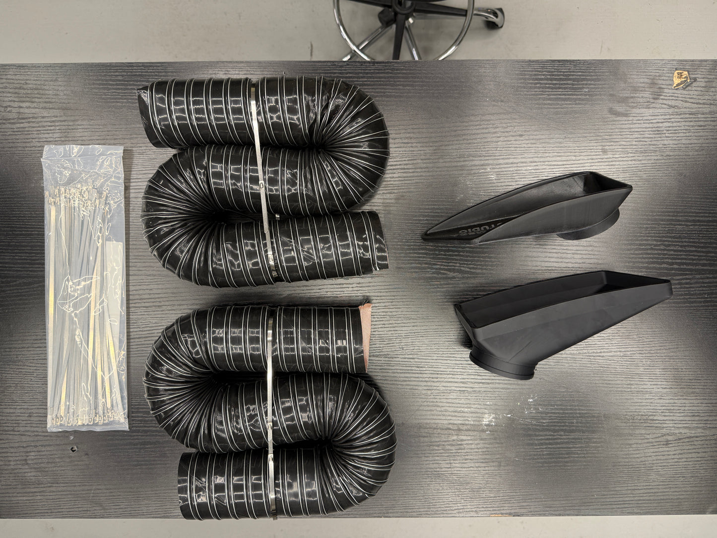 Chimera Studio A3 front bumper brake duct kit with right and left ducts, designed for improved cooling and aerodynamics.