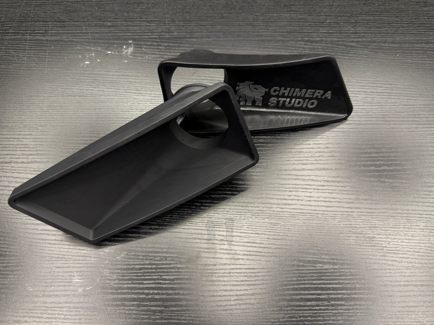 Preorder A3 front bumper brake duct kit by Chimera Studio, showing right and left duct components for automotive cooling.